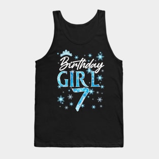 Winter Onederland 7th Birthday Girl Snowflake B-day Gift For Girls Kids Toddlers Tank Top